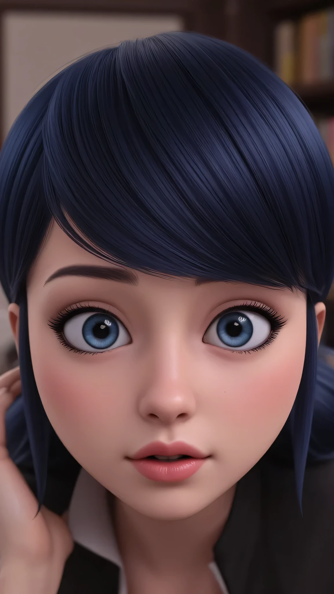 1girl, High Resolution, Masterpiece, Anatomically Correct, Best Quality, Super Detailed, Black Hair, blue eyes