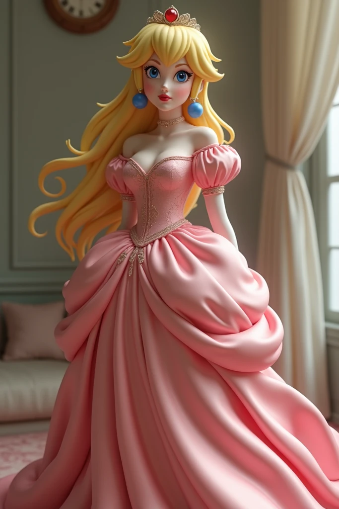 Princess Peach clothes fit with semen
