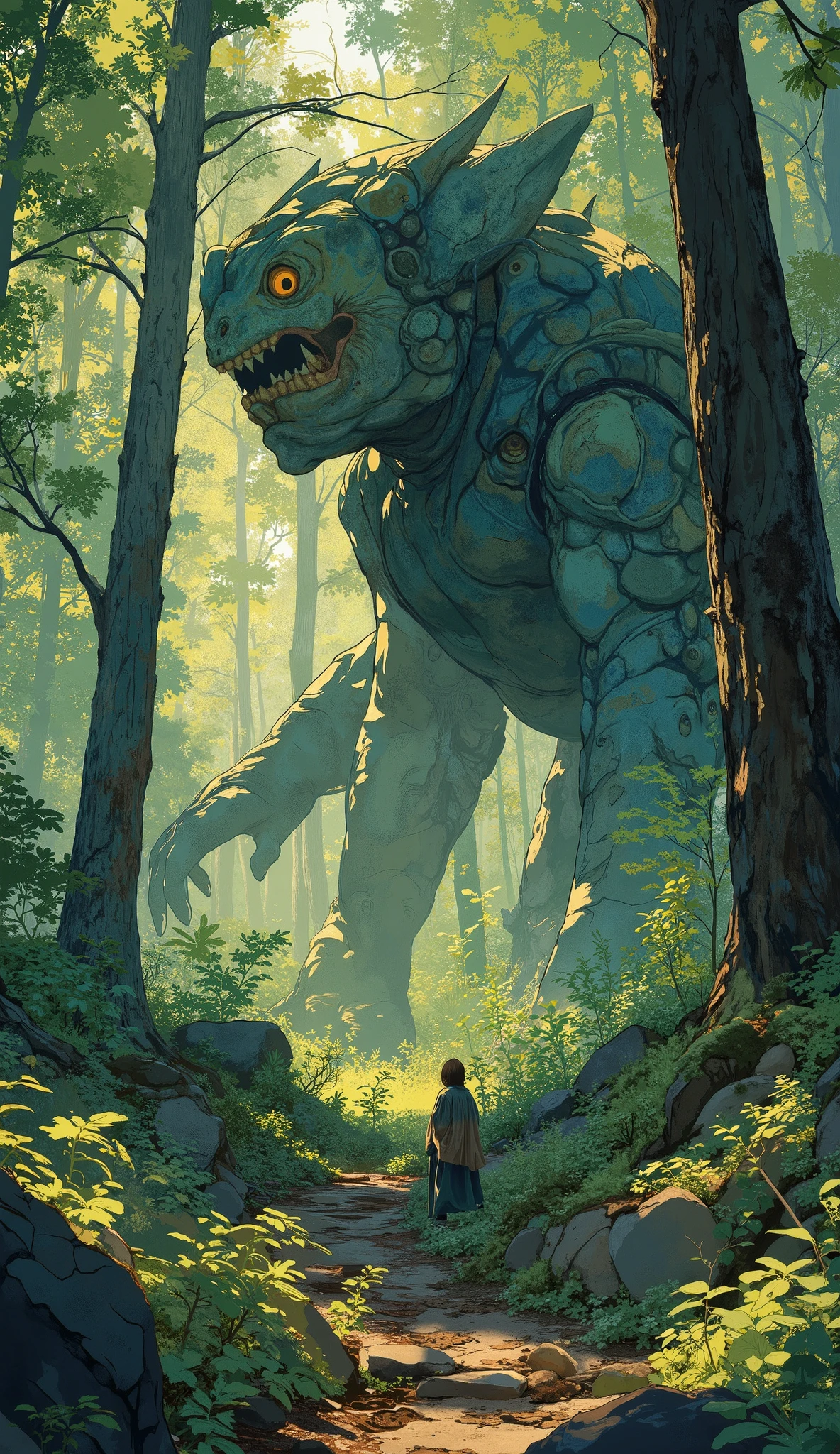 Masterpiece, best quality, (very detailed CG unity 8k wallpaper), (best quality), (best illustration), (best shadows), glow sprite, with a glowing deer, in the swimming pool Drinking water, natural elements in the forest theme. Mysterious forest, beautiful forest, nature, surrounded by flowers, delicate leaves and branches surrounded by fireflies (natural elements), (jungle theme), (leaves), (twigs), (fireflies), (particle effects) etc. 3D , Octane rendering, ray tracing, super detailedSky, Clouds, holding_weapon, no_humans, Glow, giant mechanical _ trees , city with tall trees _Architecture, “sky, cloud, glowing, big trees ,comunity,joy, ghost elephants, robot, cybernetic _trees, tree_mech, sci-fi, cityscape, realistic, mechanical” Science Fiction, Cities, Rendered in Octane, hyper realistic, 8k, epic composition, cinematic, octane render, artstation landscape vista photography by Carr Clifton & Galen Rowell, 16K resolution, Landscape veduta photo by Dustin Lefevre & tdraw, 8k resolution, detailed landscape painting by Ivan Shishkin, DeviantArt, Flickr, rendered in Enscape, Miyazaki, Nausicaa Ghibli, Breath of The Wild,,trending in artstation, cgsociety, 8k post-processing highly detailed,Junji Murakami, Mucha Klimt, Sharandula, Hiroshi Yoshida, Tom Bagshaw, Ross Tran, Artgerm,Craig Mullins,dramatic,Junji Murakami, --auto --s2