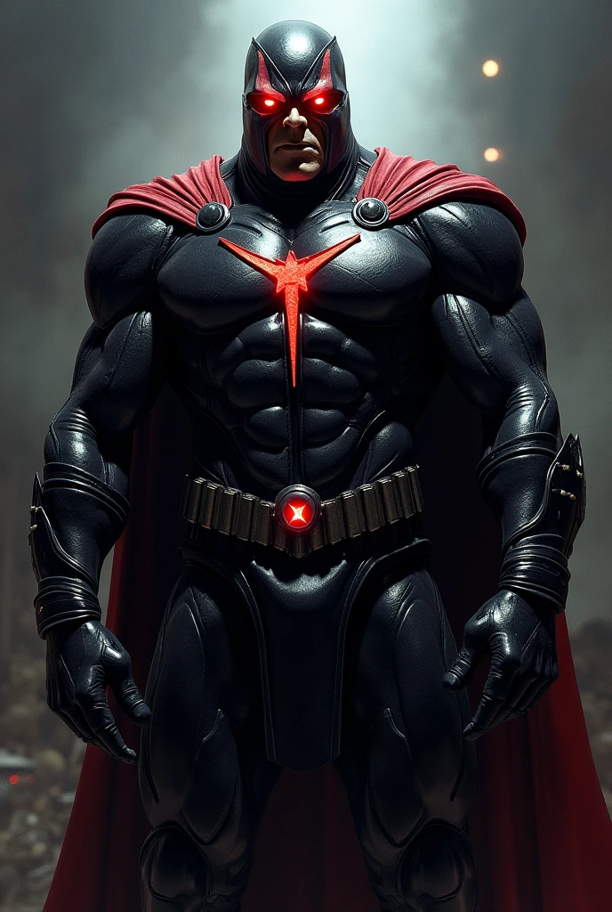 new super hero 2 with deamon powers rad and black suit without mask