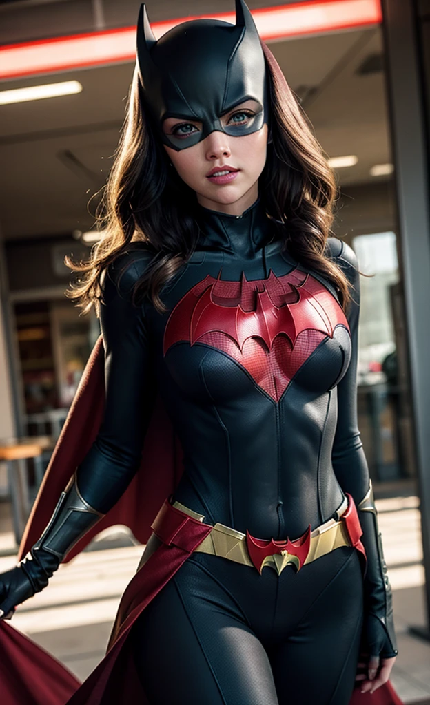 (masterpiece), best quality, perfect body, 18yo GIRL,batwoman armor suit,