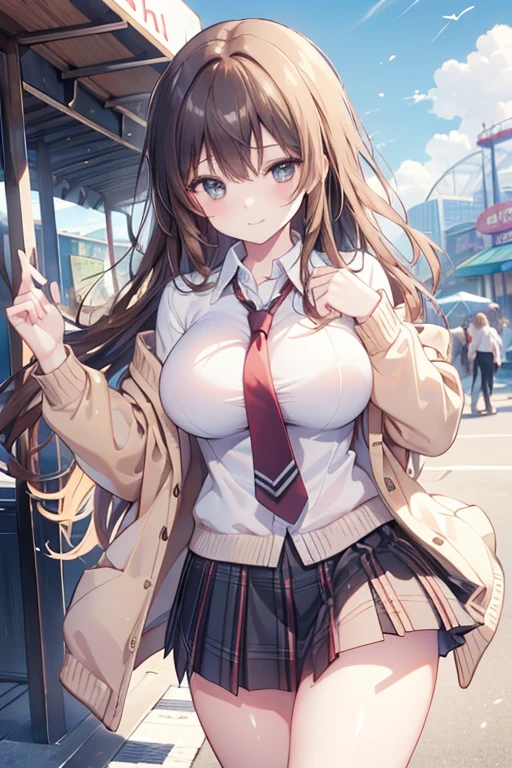((masterpiece, highest quality, High resolution, 超High resolution, Perfect Pixel, Written boundary depth, 4K, RTTX 10.0, High resolution))), 1 girl, single, alone, Beautiful Anime Girls, Beautiful art style, Anime characters, ((Long Hair, bangs, Dark brown hair, Curly Hair:0.4, Simple hairpin)), ((Green Eyes:1.4, Round eyes, Beautiful eyelashes, Realistic eyes)), ((Detailed face, blush:1.2)), ((Smooth texture:0.75, Realistic texture:0.65, Realistic:1.1, Anime CG Style)), Medium chest, ((Dynamic Angle, throw, close)), Perfect body, ((Red bow tie, , Stripped black jacket, Open jacket removed, Brown cardigan removed, White shirt showing nipples, Rolled black skirt, Rolled up checkered skirt)), smile, amusement park, Place your hands behind your back, Leaning forward, cherry blossoms、Her chest is open and her boobs are completely visible、Nipples fully visible、A large amount of semen is dripping on the chest、A large amount of semen drips from her mouth onto her chest、A lot of semen dripping on my face、Covered in semen、Covered in semen、Crying face、blush、Tears flowing、Stripped uniform、Her chest is open and her boobs are completely visible、Nipples fully visible、A large amount of semen is dripping on the chest、A large amount of semen drips from her mouth onto her chest、A lot of semen dripping on my face、Covered in semen、Covered in semen、Crying face、blush、Tears flowing、Her chest is open and her boobs are completely visible、Nipples fully visible、A large amount of semen is dripping on the chest、A large amount of semen drips from her mouth onto her chest、A lot of semen dripping on my face、Covered in semen、Covered in semen、Crying face、blush、Tears flowing、Her chest is open and her are completely visible、Nipples fully visible、A large amount of semen is dripping on the chest、A large amount of semen drips from her mouth onto her chest、A lot of semen dripping on my face、Covered in semen、Covered in semen、Crying face、blush、Tears flowing、