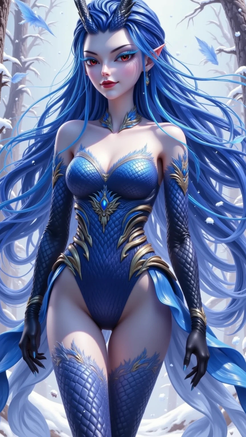 Make a beautiful elf girl with long blue hair in armor with cleavage and all shiny gold,1girl, ass, bareshoulders, black footwear, botas de salto alto, salto alto, Perna alta, malha de perna alta,best quality, ultrahigh-resolution, (fotorrealista:1.4),(( Precisar, 8k, tmasterpiece:1.3)), Ver Corpo Inteiro 1:2, Olhos bonitos,Double eyelidm,carinha mesquinha,Focalors:1.2, Cabelo rosa dourado,Beleza supermodelo:1.4,The proportion between the upper body and the lower body4:9,altura 185cm,Excellent waist-to-hip ratio,figura da ampulheta,The buttocks look good ,Belongs to type A buttocks,long neck,small head,largura do ombro,High shoulder neck field of view,Ombros retos,coxas esbeltas,Good proportions of large and small legs,Arm length,Six-pack abs are clearly visible,Physical trainer,Waist circumference 57 cm,There are muscles in the back, ((Enorme teto:1.2 )), ((,dentro de um quarto:1.3)), Highly detailed facial and skin texture, fotografia de,tmasterpiece,melhor qualidade,((R Cup,1 plump and elastic R cup breast,Hemispherical breasts squeezed together))Seios para fora,Clothes are massively hollowed out at the chest edge,Rosto super detalhado,no underwear,Branco-ouro aparado puro renda cinta vestido de noiva,Pose obscena,Pose coquete,Pernas longas em tela cheia,Clothes are extensively excavated,Meias brancas transparentes,Colar de alvenaria preciosa,Brincos de alvenaria preciosos,Coroa da Rainha,Jogo CG