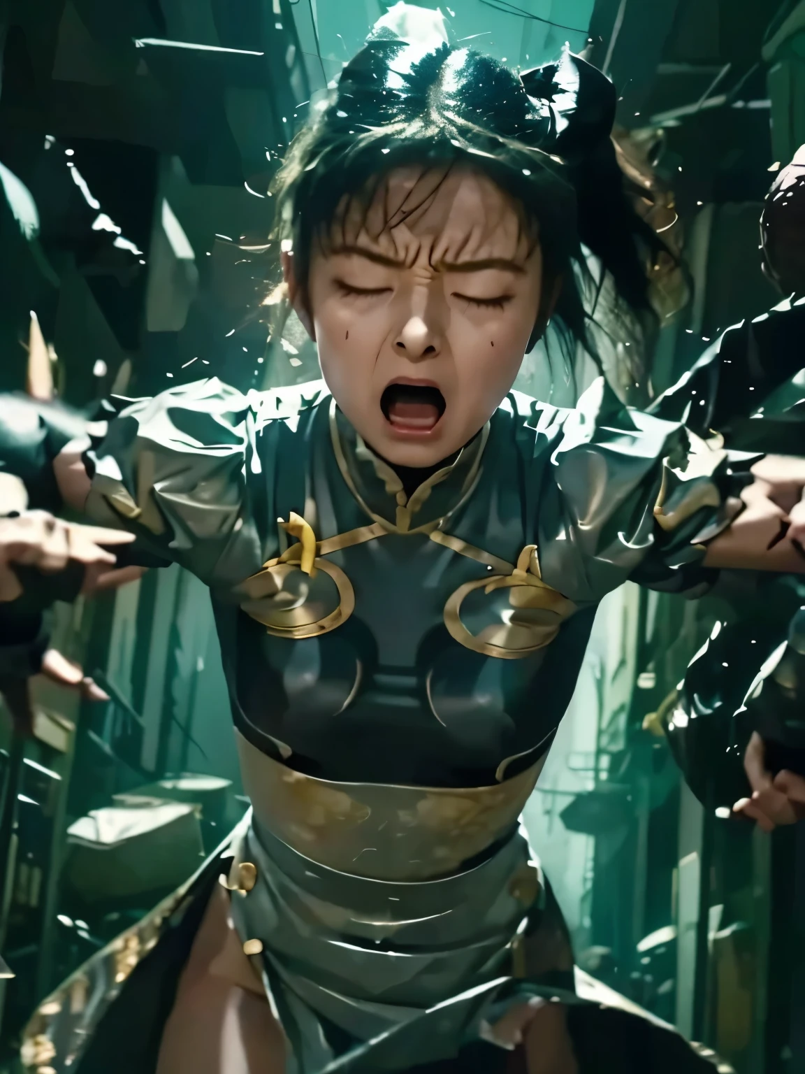 (otherworldly, otherworldly atmosphere, otherworldly appearance), highly insanely detailed, masterpiece, top quality, best quality, highres, 4k, 8k, RAW photo, Caribbean, dark tunnel,
china street, egyptian,
depth of field, focused, foreshortening,
1girl, long_hair, collar, earrings,
jav, half naked, (Latina:0.5),
(flower filed),
1girl, solo, clenched teeth, one eye closed, struggling, serious, v-shaped eyebrows, constricted pupils, scared, screaming, tearing up,
<lora:umi_ryuuzaki_full_armor:0.7>, 1girl umi ryuuzaki hairband headgear, blue armor shoulder armor, elbow gloves,
BREAK
<lora:bottomlessSwamp:0.4>, swamp, bottomless swamp, sticky slime, slime (creature), slime (substance), dark, green theme, (looking up,reaching towards viewer), reaching out, arm up, portrait, close-up, melting, drooling, (fantasy world)
