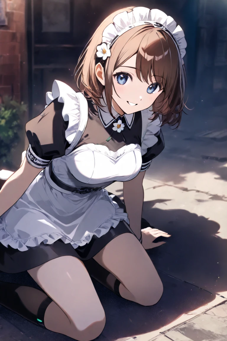 Browsing Caution,(Ultra-fine illustrations,8k CG wallpaper,Highest quality,Very detailed,Ultra-high resolution,Best aesthetics,Anime Color),(Cowboy Shot,from the front),One girl,Idol Master,((Mirai Kasuga)), (15 years,beautiful girl,pretty girl),(A face with delicate lines resembling a tail), (short hair:1.2), (Beautiful light brown hair:1.2), (Shiny Hair:1.2), (Beautiful light brown eyes:1.2), (Shining Eyes:1.2), (Hair Ribbon:1.2), (Hair Ribbon:1.2), (Red underwear:1.4),(Open clothes), (Glowing Skin:1.4), (pubic hair:1.4), (bangs), (Medium Bust), (Sweat:1.4),(Orgasm Facial), (To do), (Blushing), (Open your mouth),(Close one eye),(Stick your tongue out),(Deep despair),(arched back), (rape:1.4),(Girl sits astride a guy:1.4), (Top girl), (Lie in:1.4), (behind:1.4), (From below:1.4), (Girl with legs spread:1.4), (Intense sex:1.7), (Ejaculate:1.2), garden, In the woods