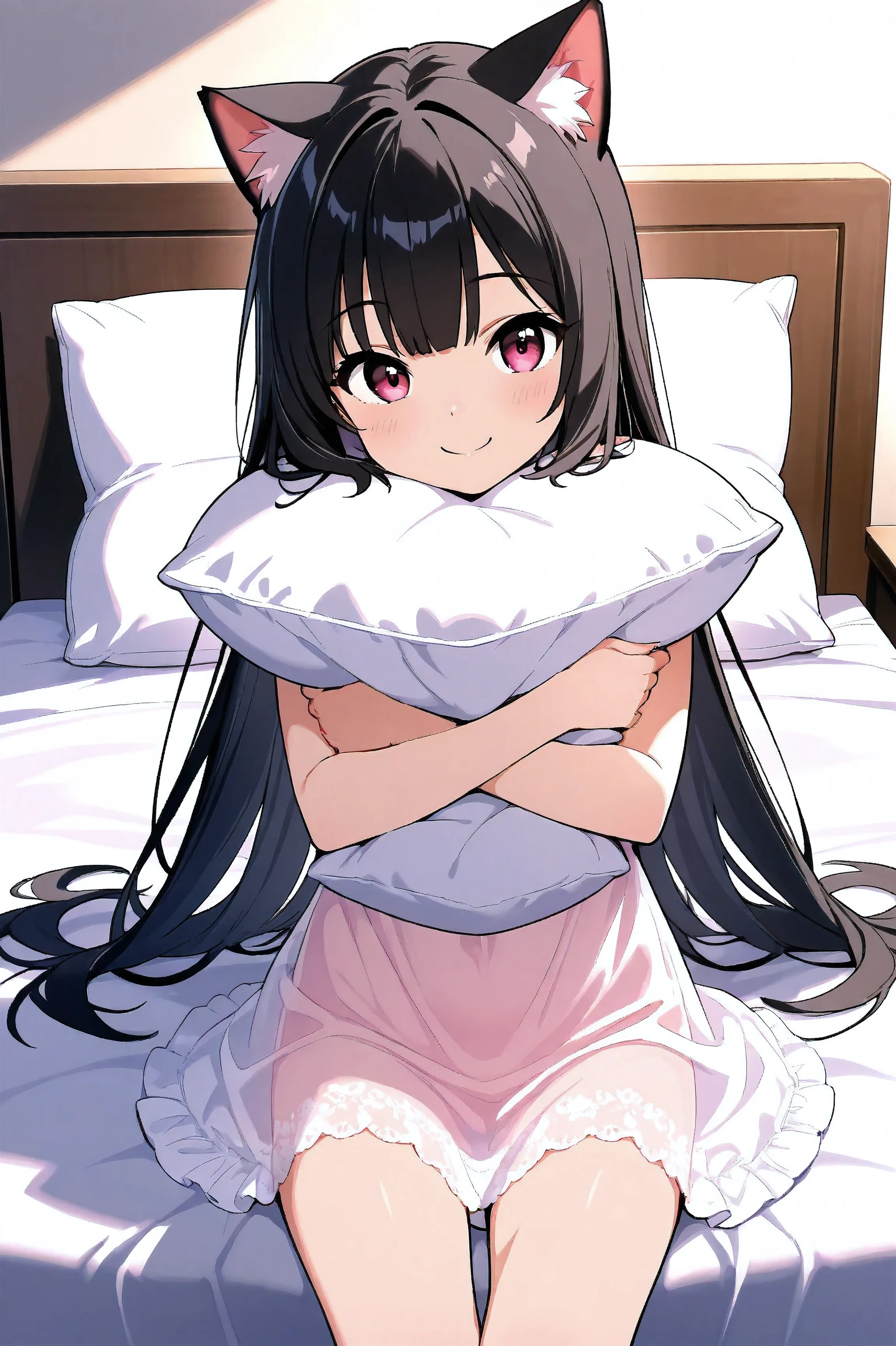 
A crying young lady with long black hair、２０age、clear、White lace long slip、In underwear、Tied up by a middle-aged man、Private room、whole body、Shyness、resistance、fear