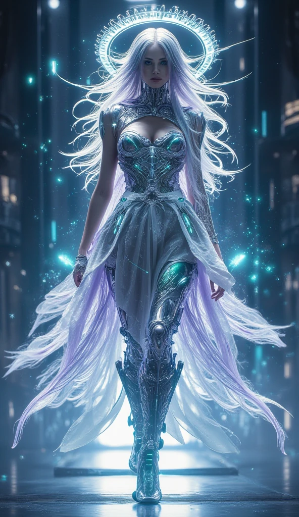 award winning 64k concept art of (black 1girl:1.2) in light blue majestic open dress standing bravely, looking away, posing, epic, god rays, centered, upper body, (masterpiece:1.2), (best quality:1.2), Amazing, highly detailed, beautiful, finely detailed, warm soft color grading, Depth of field, extremely detailed 64k, fine art, stunning, iridescent, shiny, (light reflections:1.2), (crisp:1.5), silver curls, storm, vibrant, sunlit, (edge detection:1.2), absurdres, impressive, 120mm, outlining, wide thighs, mirrors, luminous