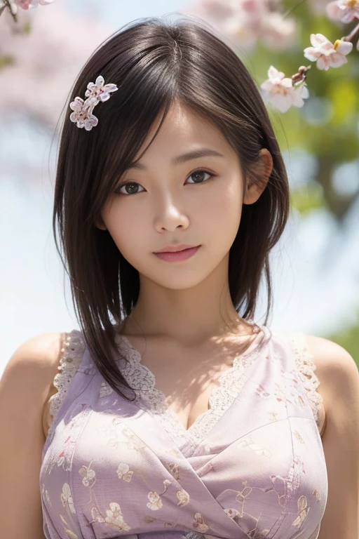 ((best quality, 8K, masterpiece: 1.3)), beautiful woman, pure, melon face, kind and cute, sweet smile, pure desire, slender body, (((Random body direction))), (tilted head), ((looking at camera)), pure desire, wearing a Transparent random color short dress, black silky long hair, long flowing shoulders, round black big eyes, clear big eyes, moist red lips, sweet, sitting in a lounge, Decorated with brightly colored flowers cafe window background, 28 years old, ((chest to head shot)), Bodies facing random directions,