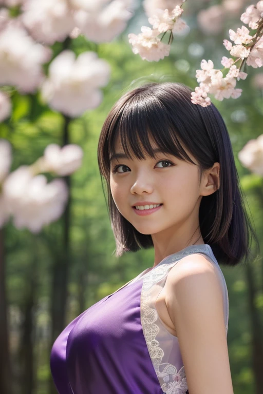Best-quality, Masterpiece, Ultra-High-Resolution, (Photorealistic:1.4), Raw-Photo, 1girl, 18-years-old, the most famous Japanese idol, at flower-shop, extremely cute face like a most popular Japanese idol, (((((extremely beautiful big-black-eyes))))), extremely beautiful short-cut-haired, detailed lower-shop,detailed lots-of-flowers, looking at viewer, innocent smile