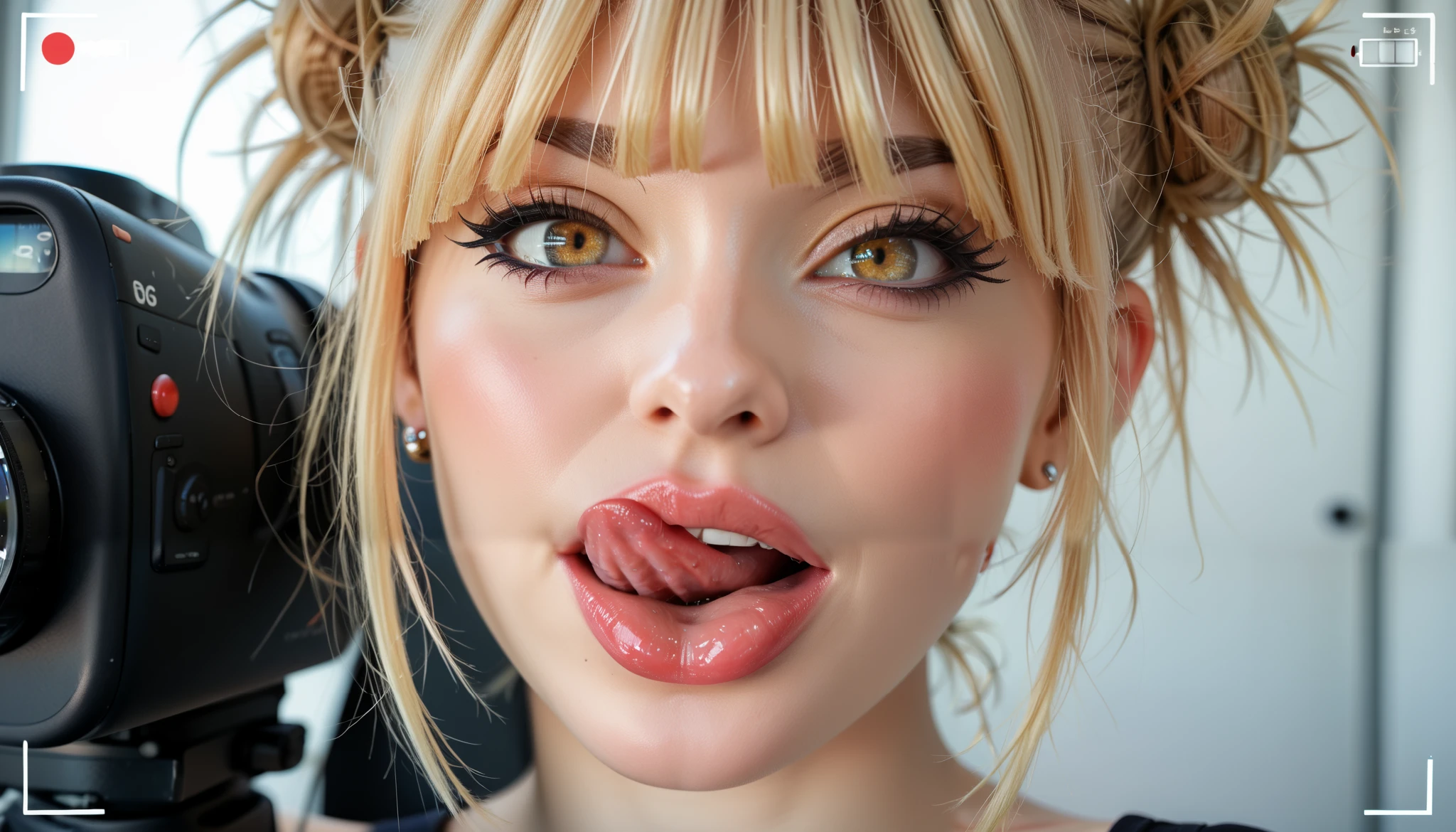 a women is posing for a picture, holding a large penis, her mouth is open wide, excited,  full close-up portrait, blowjob, aleksandra waliszewska, medium close up portrait, portrait close - up, closeup headshot, close-up portrait, close - up portrait, close up portrait, anastasia ovchinnikova, photo of young woman, closeup headshot portrait, marta syrko, there is a penis at her mouth, blowjob, mouthful of cum