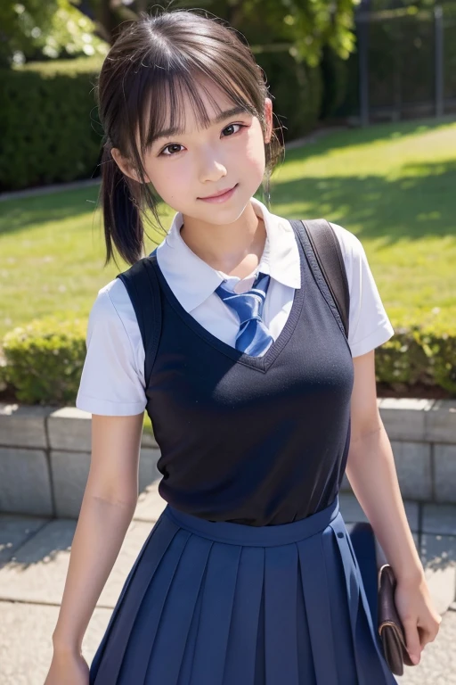 (Highest quality:1.5), (Real:1.4), (Ultra high definition:1.4), (No correction:1.4), (Skinny 18 year old girl), (Plain background), (1 Japanese very thin girl with flat chest in eighteen years old), (very thin body), skinny face, (Beautiful skin), (School Uniform Blouse), (School Uniform Skirt), (girl is wearing school uniform), (very thin girl is standing front plain back ground), (18yo very thin girl is standing front plain back ground in studio), (front view of a flat chest girl), Photo studio, (Upper Body), (smile), (Turn your body forward), (Flat Chest), (flat chest), (Very thin), (very thin)