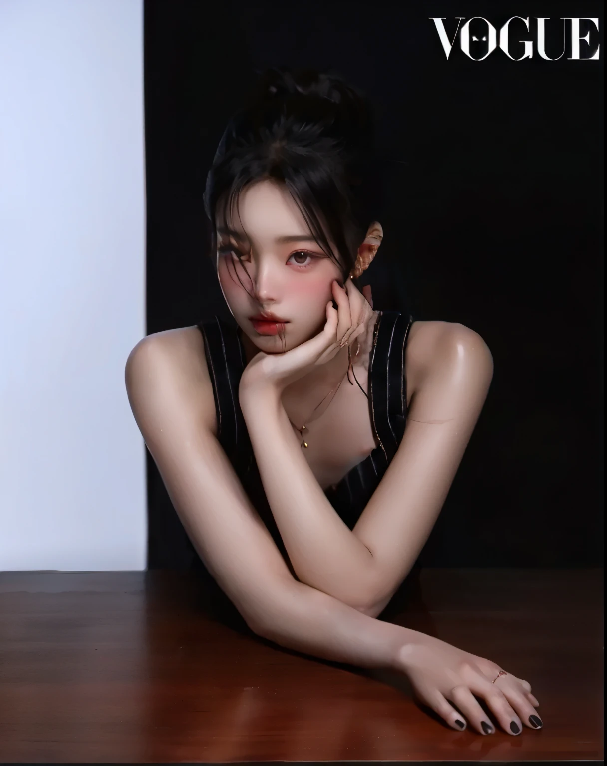 Asian woman araffed in a black dress sitting on a table, dilraba dilmurat, Kiko Mizuhara, Blackpink Jennie, Wenfei Ye, Xintong Chen, Foto de Slim Girl Model, Xision Wu, Hermosa modelo china, Qifeng Lin, japanese model, Jingna Zhang, Es Ling, Chengyou Liu, Minchen Shen