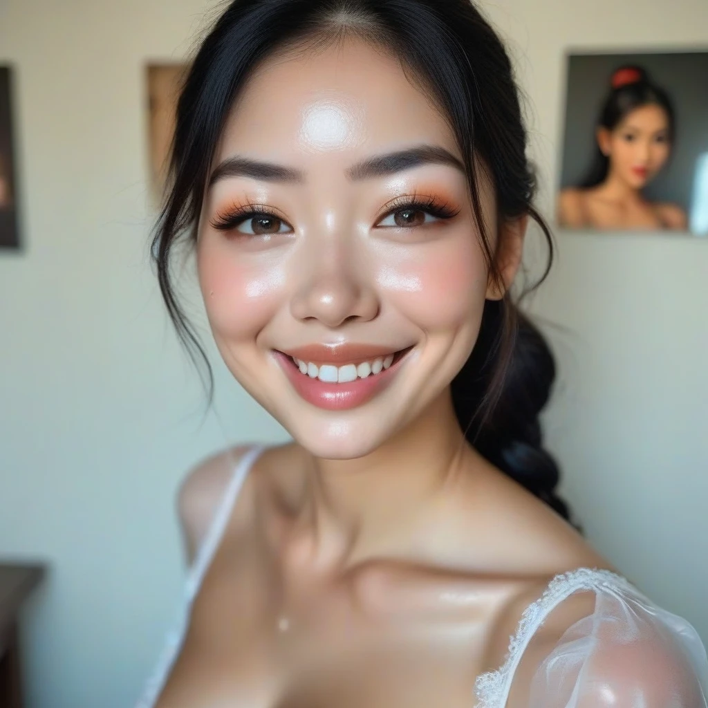 Real Chinese woman two and a half meters tall naked, inverted