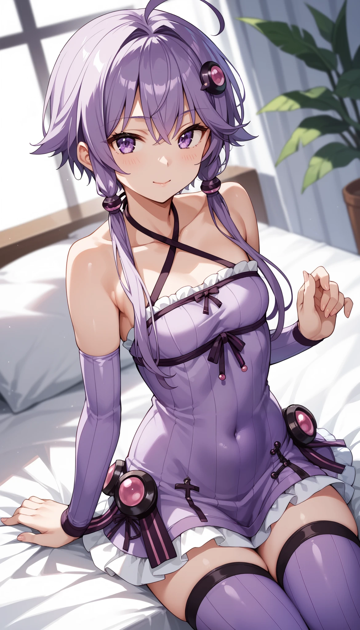 best quality、one girl、remilia scarlet(purple short hair)、small breasts、beautiful underwear、Erotic、sexy、rib、clavicle、Raising the armpits、legs open