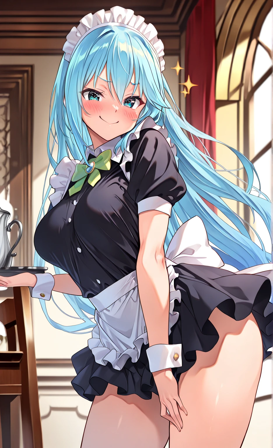 lum invader, detailed, anime, (torn waitress: 1.2), masterpiece, best quality, open mouth, fang, ultra-detailed, yellow eyes, Pretty eyes, Detailed face, Pretty girl, Big chest, Blushing, (Wet: 1.2), breasts, areola slip, (missionary position:1.5), (nipple: 1.2), (in a restaurant: 1.2), (heart shaped pupils: 1.5)