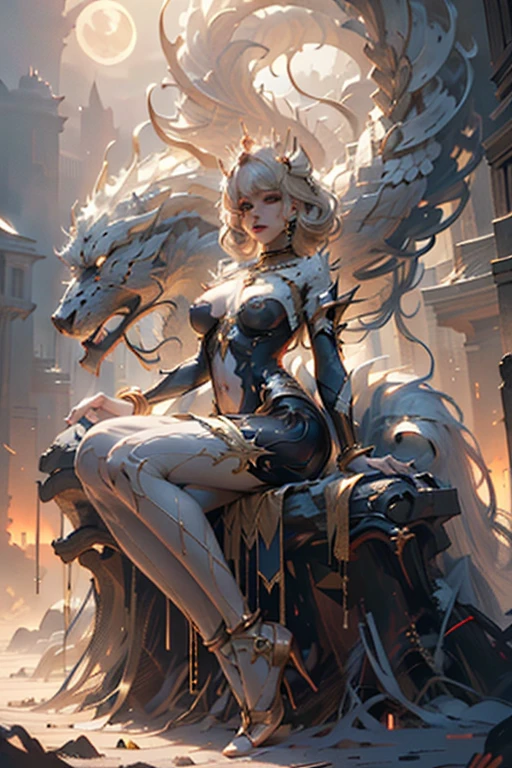 ((highest quality)),(ultra high resolution),(Super detailed),(detailed description),((The best CG)),(best work of art),super precision art,amazing drawing art,(Fantasy art with intricate detail:1.5), (Female angels:1.8),(beautiful and well-shaped face:1.5),smile:1.3,(gatling gun:1.6)
