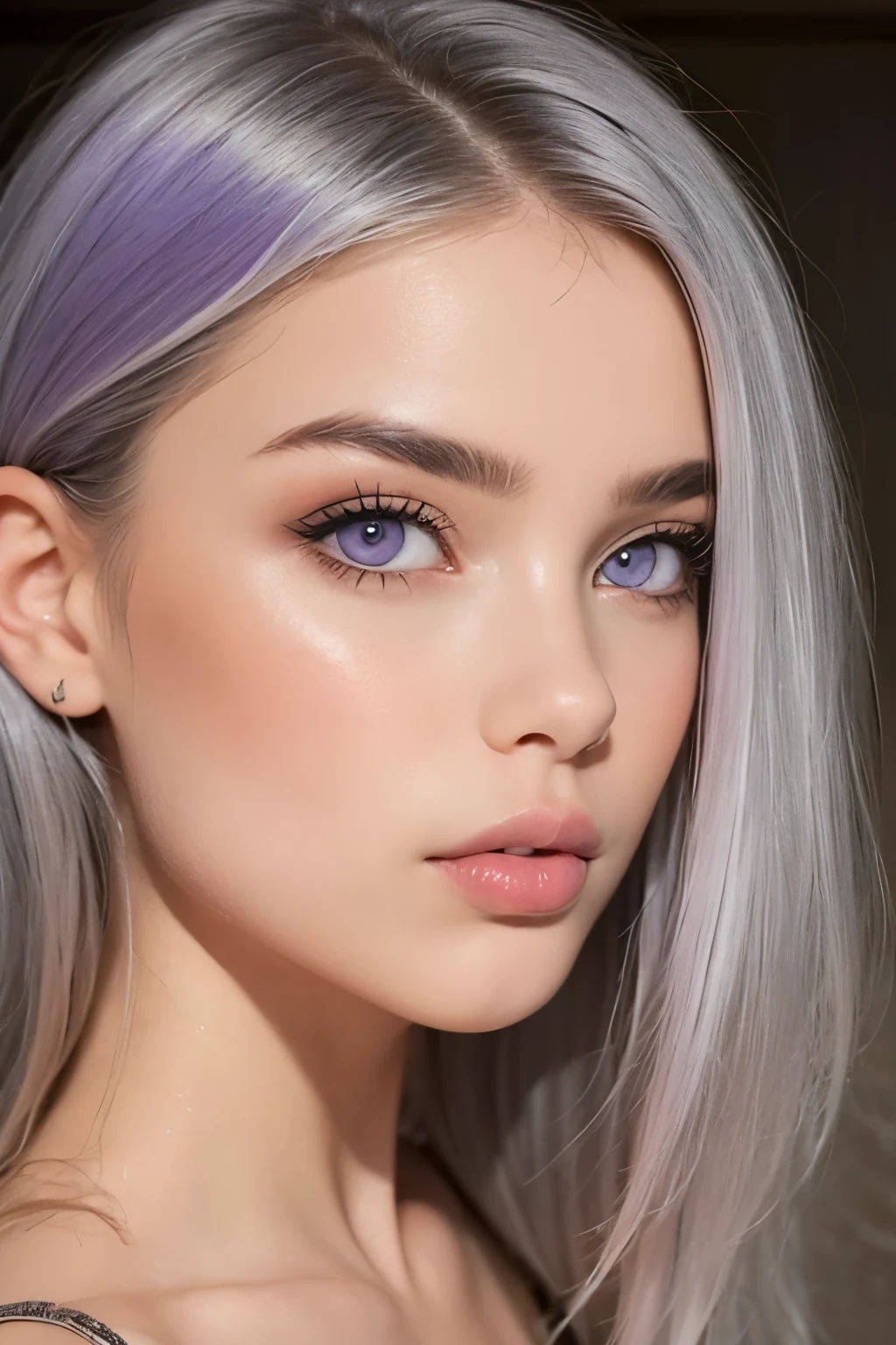 (thin), (sexy mouth), (gray hair), (purple eyes), (perfect nose),