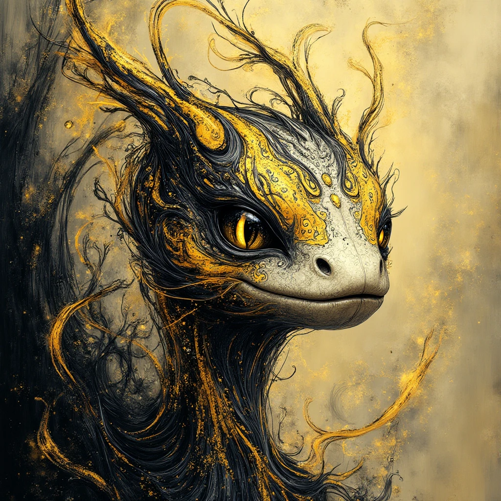 pst006, mambu with bright-orange black and whtie color palette