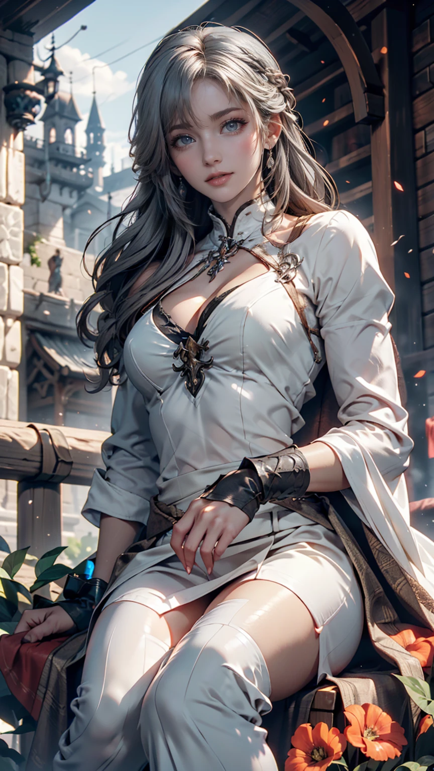 1girl, weapon, sword, long hair, solo, bare legs, full body, breasts, jewelry, dress, holding, earrings, sash, high heels, white dress, holding weapon, holding sword, brown hair, cleavage, hair ornament, standing, looking at viewer, rock, smile, hand up, closed mouth, black hair,
Best quality,masterpiece,ultra high res,<lora:GoodHands-beta2:1>,<lora:MIAOKA_younideshijie_1.0:0.5>,