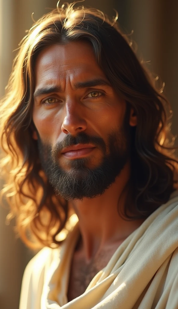 Create an ultra-realistic 4K image of Jesus Christ as a talking avatar ...