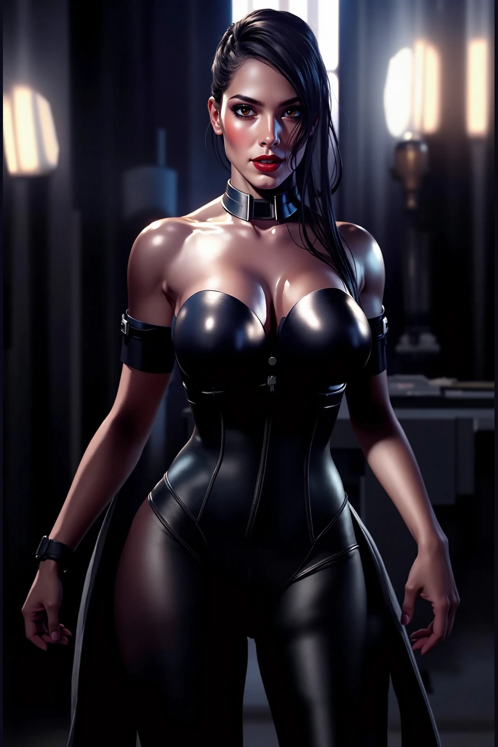 (CG Unity 32K wallpaper in extreme detail,tmasterpiece,Highest image quality),(Delicate light and shadow,The picture is highly dramatic,Cinematic lens effect),(Extremely detailed, Underground parking, filigree, slightly fat big breasts, plumw, Bigchest, large tities, M cup, Raised sexy, Sexy turtleneck skinny latex coat, Sexy latex leggings,Sexy skinny turtleneck dress, Sexy tight deep V evening dress,Refined face, largeaperture, Close-up of people), CGsociety masterpiece,Amazing CGsociety,Deviantart ArtStation CGSCOSIETY,8K high quality detailed art,Guviz-style artwork,beautiful fantasy empress,Dawn CGSOCIETY,8K, Amazing artwork, Beautiful woman in detail defined body,Perfectly defines a woman's hip-leg ratio in detail,Bigboobs,Big breasts Thin waist,Buttock augmentation,Attractive standing posture,Lewd expression,Exposed lower body,Chest rubbing,Thigh room,(pierced navel), Pose, bad-girl, Young woman, Tattooed, Fat buttocks, Sweat, Lack of concentration, Be red in the face, long leges, The cleavage protrudes,Nipple rings, Forced ring, Thin waist big ass, Execution, Dog leashes,The buttocks are round and swollen,Beautiful cybernetics,A masterpiece of muscle reality,Perfect illuminated perfect body perfect face realistic facial features heavy breasts,Dangling breasts,Sexy star pose,(RAW photos, top-quality,Unbeatable masterpiece,Ultra-realistic 16k CG,Perfect artwork,),(Top quality,8K,32K,1个Giant Breast Girl,Bigboobs,Perfect body proportions,Protruding chest,),Super detailed face,Confused eyes,Goddess posture standing,Alluring,The expression is excited,true to life,Lewd expression,Big breasts Thin waist, a plump buttocks, Erotic tattoos,long leges,thigh gap,Excess meat,bloated,Noble lady,Celebrity,Random Body Pose Actions,(One of seven random colors of clothing),