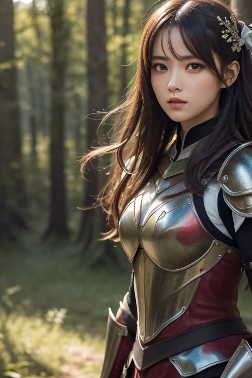 Professional , masterpiece、top-quality、photos realistic , 、top-quality、超A high resolution、(Photorealsitic:1.4)、Raw photo、depth of fields (Gemstone Gold Metal Body:1.9),(Matte White、Toostock、cleavage of the breast、(cleavage of the breast)、(Detailed Dragon Armor)、(Have the strongest weapon)、((Random Hairstyles 1.6),Dark Fantasy,)explosions、intense fighting、(Precipitous cliffs),Dragon Gold Weapon,Mystical expression、Particles of light、Fight dragons、(Detailed Dragon Helmet),Gorgeous Silver Weapons ,(( Dragon's dense and gorgeous sword)) , Beautiful knife ,warhammer 40k ,Detail and gorgeous crown、((Blue hair))、(Castle background)、、((Gangle's forest background))、Beautiful Caucasian beauty、1a person、dynamic ungle,((()))、Smaller head、A smile、Castle background、Thin and beautiful female hands、cleavage of the breast、Soldier in iron armor on background、Mystical expression、Light Effects、intense fighting、Wind-effect、magic circles、With the legendary magic wand、(demonic wings)、Toostock、