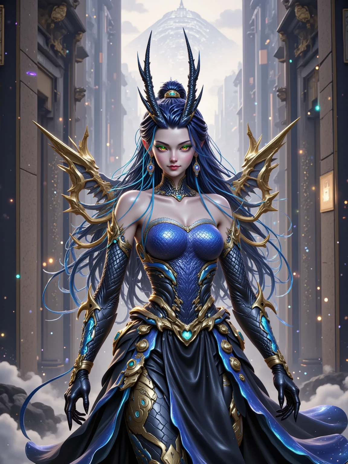 CircuitBoardAI beautiful woman on dress