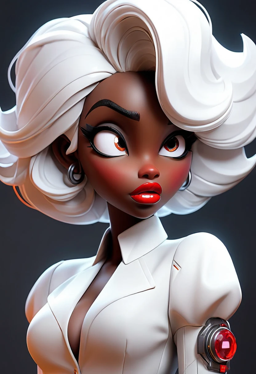 StormiMaya, (sharp focus:1.2), Stormi Maya, portrait, attractive woman, (beautiful face:1.1), detailed eyes, luscious lips, (eyeliner:1.2), (mascara), (luxurious blonde afro:1.3), (perfect round breasts:1.0), (cleavage:1.0), ((wearing a satin silver dress, sleeveless:1.3)), (plunging neckline, breast curtains, Revealing clothes, pelvic curtain, high leg, backless dress,:1.2), on (a sidewalk in a city:1.2). (warm sunset lighting:1.2), depth of field, bokeh, 4K, HDR. by (James C. Christensen:1.2|Jeremy Lipking:1.1).