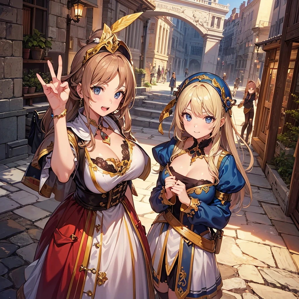((multiple girls:1.3)), ((moe style:1.3)), ((cowboy suit:1.3)), ((revolver:1.3)), ((saloon:1.3)), ((large breasts:1.3)), ((centerfold:1.3)), ((extremely feminine:1.3)), perfect hands, ((perfect face)), ((extremely cute:1.3)), ((masterpiece)), ((8k)), ((best quality)), ((beautiful)), ((extremely detailed:1.3)) , ((absurdres)), AddXL, ((score_9:1.3)), ((score_8_up:1.3)), ((score_7_up:1.3)),
