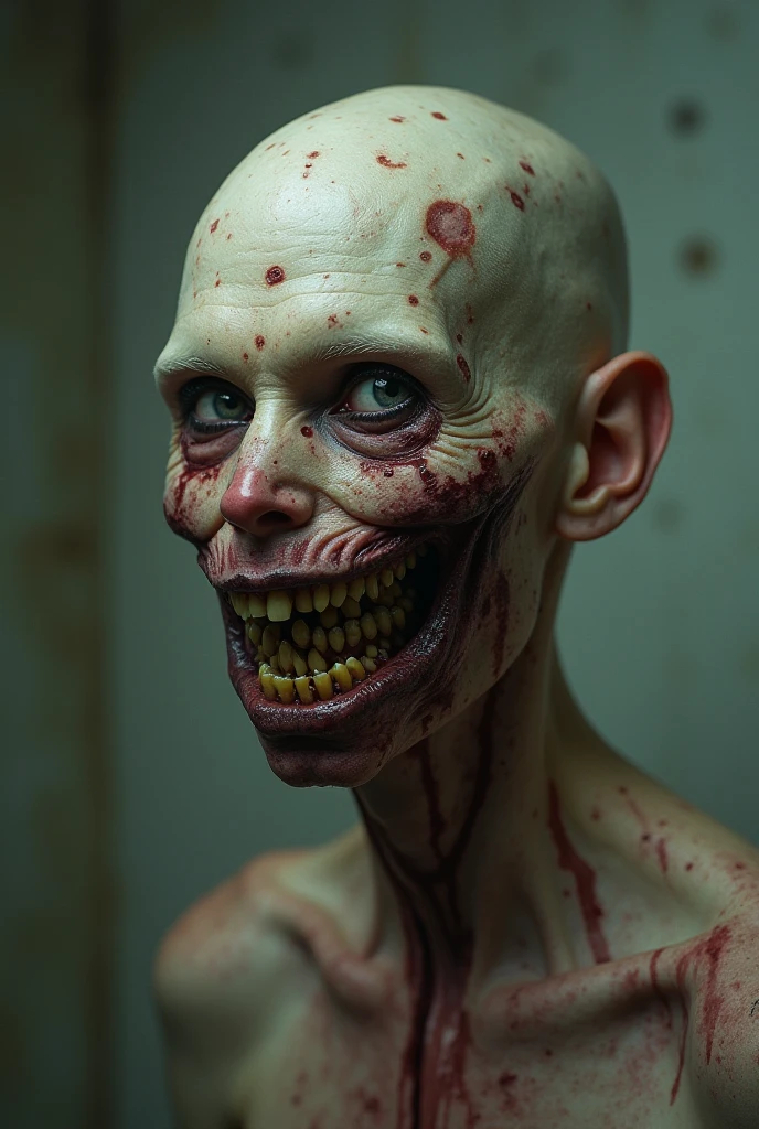 a photo of Man zombie, portrait,  rotund, studio lighting, hdr, z4mbi portrait  <lora:ZombiePortraitXL_v1-000014:0.6>