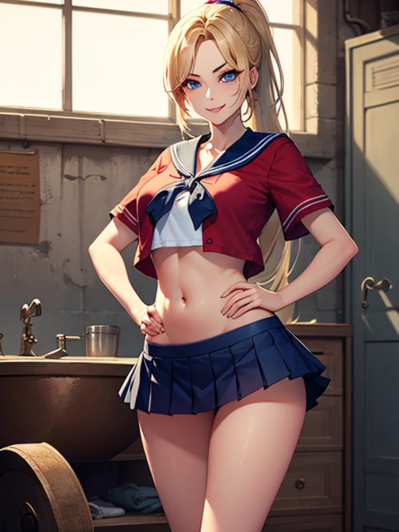 (Detailed CG Unity 8K wallpaper、workmanship、highest quality)、(exquisite light and shadow、dramatic images、cinematic lens effects)、(colorful sailor uniform:1.1)、adorable smile、ponytail、blue eyes、blonde、Tight top、white gloveini skirt、dynamic pose)、The background is space (great details、great lighting、wide angle)、(excellent firm、Busta、to get attention in class)、(Beautiful pants、peek from below)skirt:1.4)、(Beautiful butt:1.2)、(Panty shot、floating in the wind)、(waist tail:1.4)salute、(((NSFW:1.1)))MA(lazy chest)、beautiful breasts