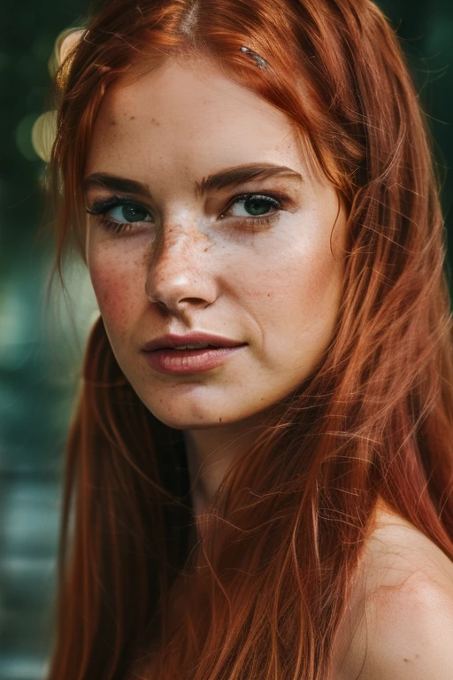 Full body photograph of a super cute young Irish redhead with a dark theme. big naked pointy natural breasts, hard nipples with realistic details, skinny, (very small waist, slim body), blue eyes, very detailed eyes, giant breasts, (realistic skin), freckles, epic realism, freckles, realistic skin, epic realism , HDR: 1.5, epic skin detail, porous skin, goosebumps, seductive look, (8k, RAW photo, maximum quality),