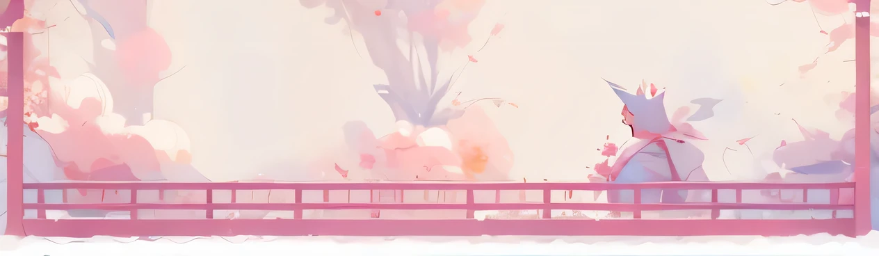 Best Quality, Sky,romantic,pink,illustration, poster, 8,000, masterpiece, cartoon,Simple