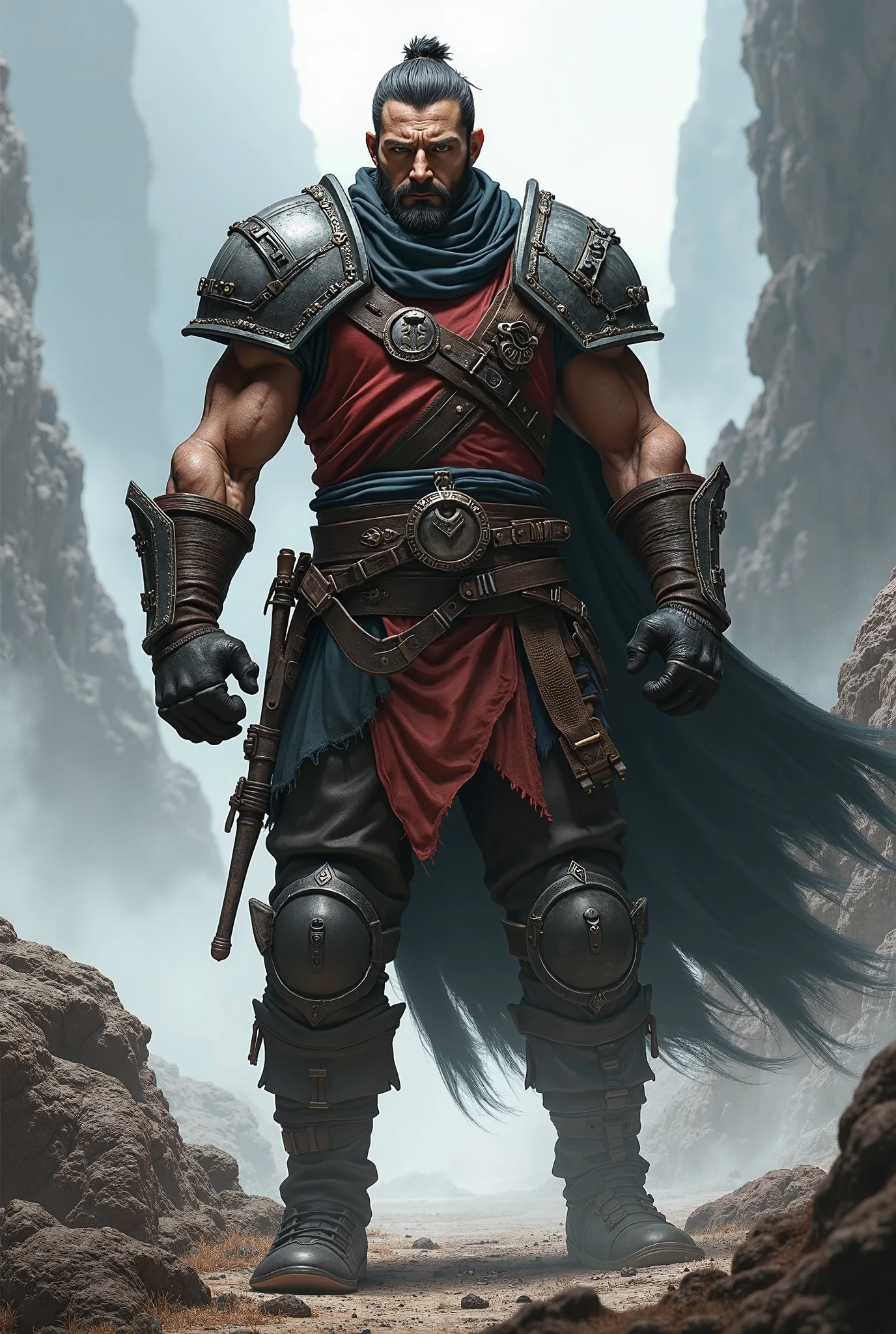 An RPG fighter, Who wears mittens and combat boots