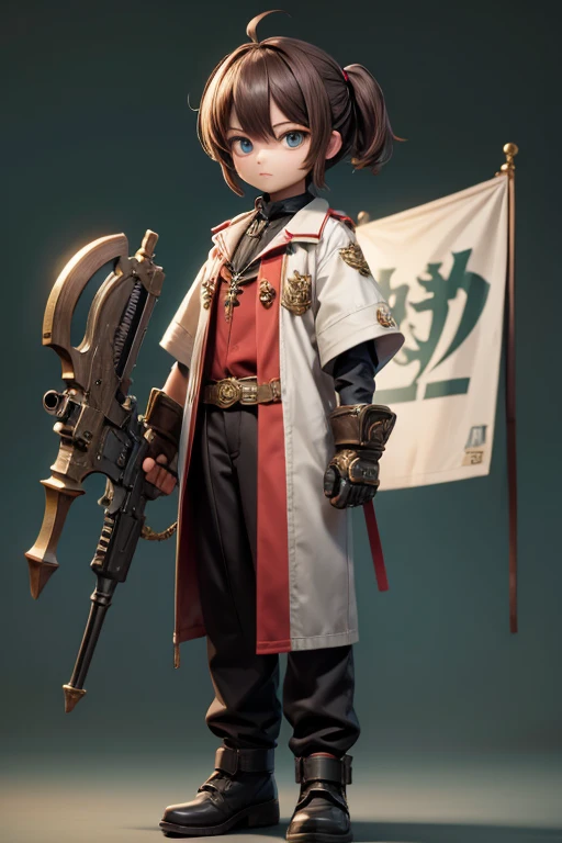 Boy with heterochromia wearing red wizard hat