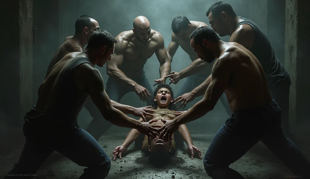((Completely naked:1.4)), ((Squat:1.3)), ((Put the in the female genitalia:1.4))、(Woman with her wrists tied:1.4)、(Woman with arms raised:1.4)、(((Two Girls:1.4))),Award-winning photo, Very detailed, Edge Orgasm,Face Focus, (Woman with open mouth and closed eyes ), 20-year-old、Black Hair、Glowing Skin、Face close-up,From below、Realistic nostrils、Long and narrow nasal cavity,(Bathroom)、Medium chest、(Sharp Nose)Grimacing performance:1.4, concept,teeth,performance,facial performances,Grimacing,Lift your head、((Skin shiny with sweat,Sweaty skin)),Grimacing performance