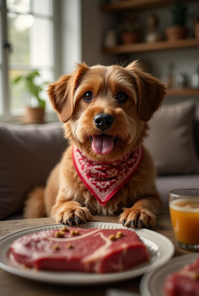 Introduce Max as the star, a foodie dog. Set the scene in a cozy living room with Max doing something cute. The intro needs to grab attention and outline what the video will cover: Max's adventure to the shop, buying meat, cooking, and eating. Mention it's humorous and wholesome to set the tone.
Next, the meat shop adventure. Describe Max getting ready, maybe with a bandana and a shopping list. Use humor here—Max with a tiny wallet, a shopping list with paw prints. At the shop, interactions with the butcher add charm. The butcher plays along, treats Max like a regular customer. Emphasize cute moments, like Max picking the best cut and paying with treats. This builds a heartwarming narrative.
Cooking segment: Safety first! Address that real dogs shouldn't cook, so clarify it's all pretend. Show Max "prepping" the kitchen, using dog-friendly props. Maybe a toy stove, mixing bowls. The cooking process should be playful—Max using his nose to stir, paws to the meat. Keep it light and funny, highlighting Max's antics.
Dinner time: Max enjoying the meal. Focus on his reactions, maybe some slow-mo tail wags. Remind viewers this is pretend, and real dogs have dietary needs. Add humor with a blooper reel of Max sneaking a bite early. Outro includes a call to action, asking viewers to like, subscribe, and share their pet stories. End with a warm sign-off and bloopers to keep it engaging.