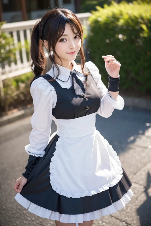 arafed image of a woman dressed in a maid outfit, rem rezero, anime girl cosplay, anime cosplay, cosplay, cosplay photo, cosplayer, hatsune miku cosplay, anime girl in a maid costume, cosplay of a catboy! maid! dress, short blue haired woman, full-cosplay, professional cosplay, anime girl in real life, perfect android girl