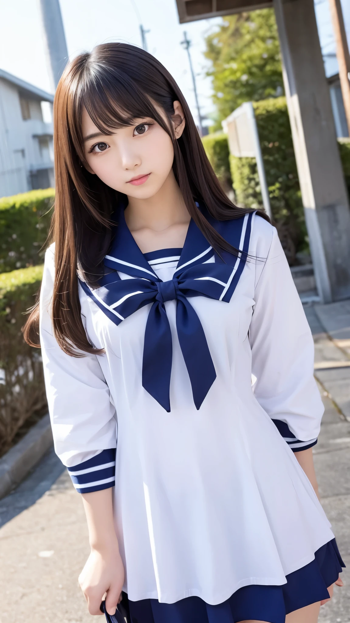 Sailor suit,high school girl