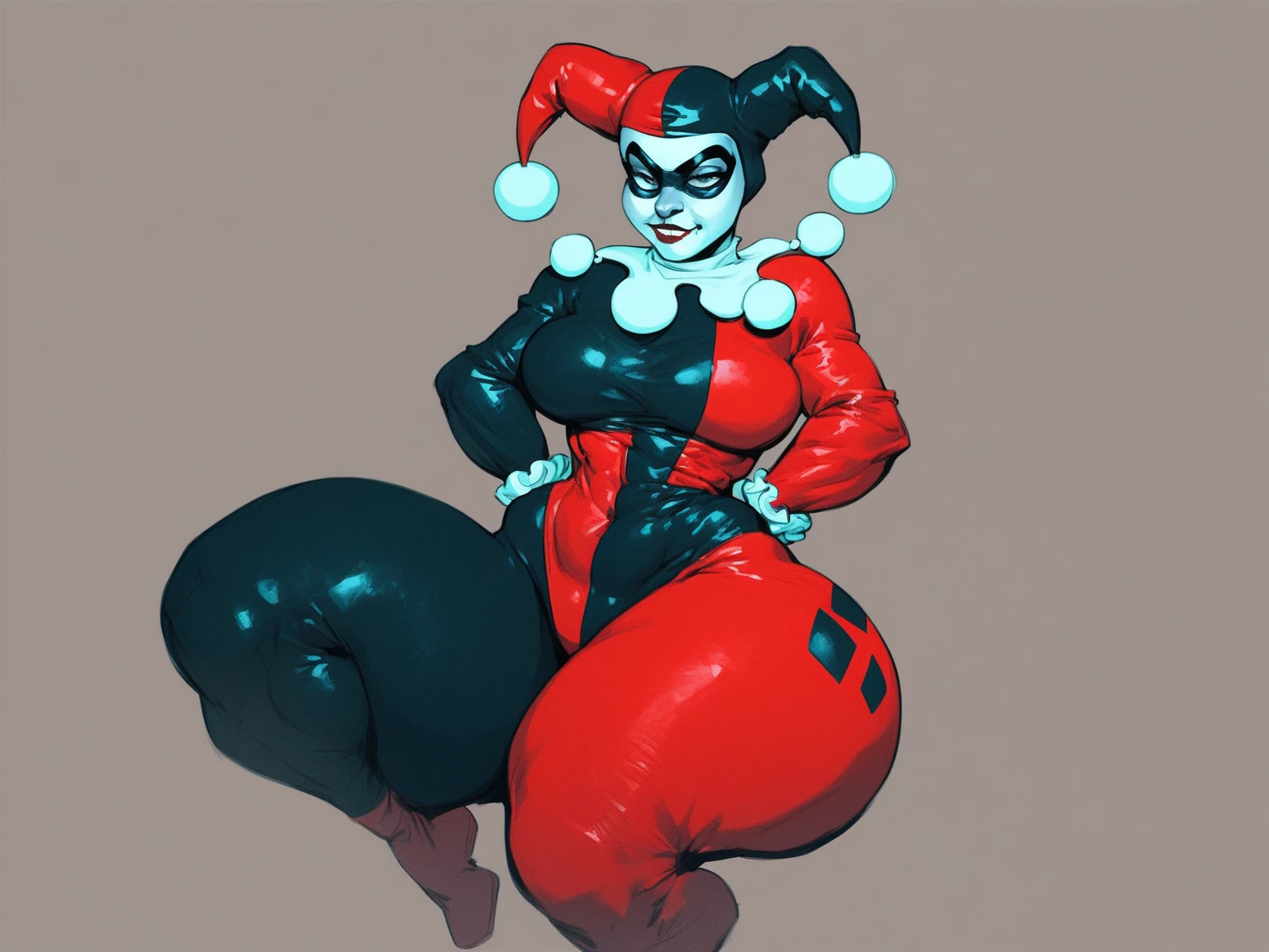 Clown woman, curvy