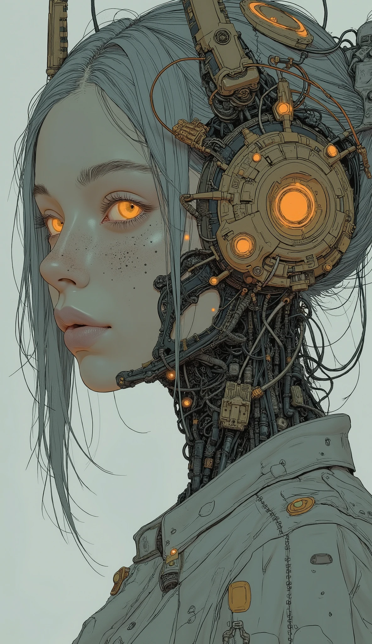 **golden ratio, female robot witch, gorgeous, highly detailed, INTRICATE, centered, digital painting, smooth, sharp focus, illustration, artgerm, donato giancola, joseph christian leyendecker, les edwards, ed repka, WLOP --ar 4:5 --s 500 --v 6.0