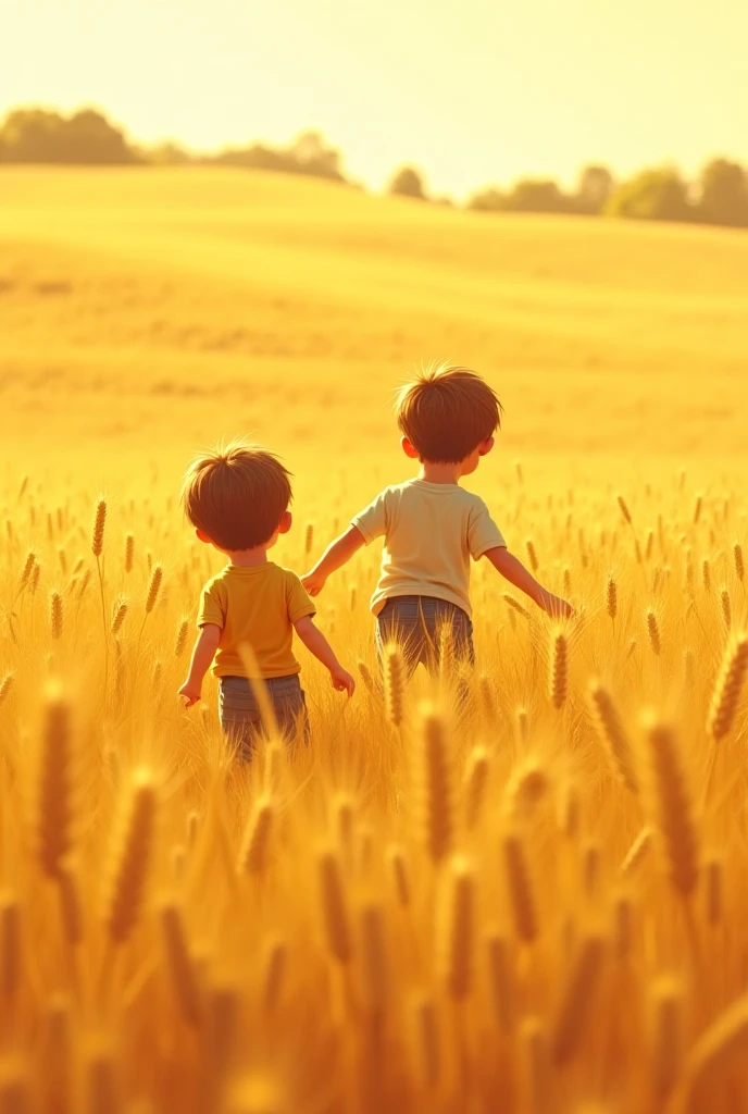 two little kids working in the field and he is very tired, realistic, ultra realistic, ultra cinematic, ultra photo