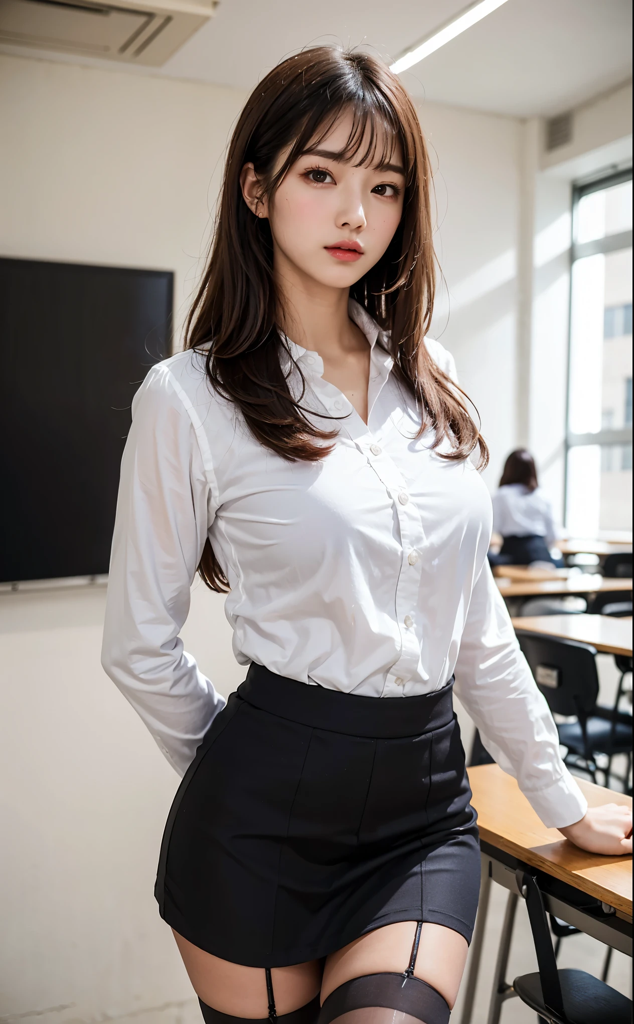 (RAW photos,HighestQuali),(dynamicposes),Full body like,The uniform of a flight attendant, Depicts a group of characters in various action scenes,Manhwa Style,(realisticlying,realisticlying:1.3),HighestQuali,tmasterpiece,Very fine and beautiful,highly detailed,CG,unified,2k wallpaper,Wonderful,beautifuldetails,tmasterpiece,HighestQuali,Extremely detailed Cg Unity 8K wallpaper,,