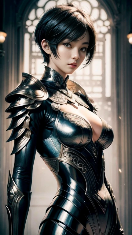 8k、alone、16 year old big breasted beauty,Super Beauty(Like the real thing),Iris,super beautiful ager,Black short bob hair,黒と赤のSexy Exterior,Black trousers,Golden decoration,Demon Slayer: Androgynous Beauty,A wonderful work of art、Wind effects:1.9、Cloud Effect:1.2、Full Rendering,Unreal Engine、Cool beauty,Ultra-high resolution,super 超Realistic Skin,Ultra-precise hand-crafted detailing,smile,Photorealistic RAW photos of the highest quality。Backlight, Cinema Lighting, Film Grain, 50mm lens, Nikon D850,Realistic Skin,Fantasy art,Character Art,Ultra-high resolution,Muscular and slim body,Muscular and lean lower body,Precise facial details,What&#39;s left behind,Perfect hands,Cool sexy beauty,landscape,Ultra-realistic smoke,Extremely ripped abs,Muscular Beauty,Very large breasts,Sexy Exterior,Wide open chest,Body balance,smile,Makeup,Accentuate your cleavage,On all fours,