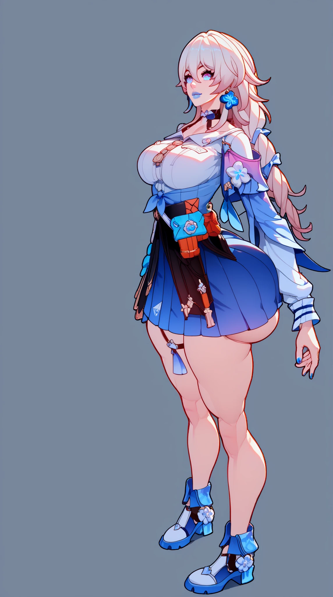 Huge round, Fat  belly ((down to Knees(