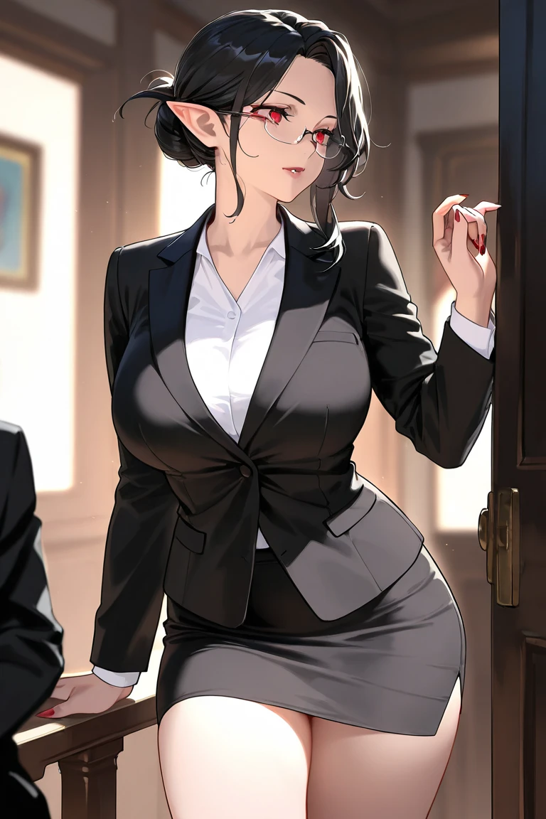 ((Blackhair ponytail))),wearing glasses,Yellow smoke,Attacked by farts, Attack with farts,)),(attacks prisoners with farts)),((make people arround her cough)),((Sticking out the butt)),((wearing a police outfit)),velocity,, (((Yellow smoke is rising ))),((Hip Attack)),((),((Facing this way))),masterpiece:1.2、top-quality)、(the Extremely Detailed CG Unity 8K Wallpapers、ultra-detailliert、Best Shadows)、(细致背景)、(The best lighting、extremely delicate and beautiful)、depth of fields,((Girl fart)),(),(((((There is a male butler and a female police.......))))),(((Female police attacks male prisioner in the face with a hip attack..))),(((high-handed female police)),(((A male butler who endures pain))),((interrogation room)),((interrogration prisioner with attack them with farts)),((fart text)),((big boob)),((big butt)),((everyone record her))
