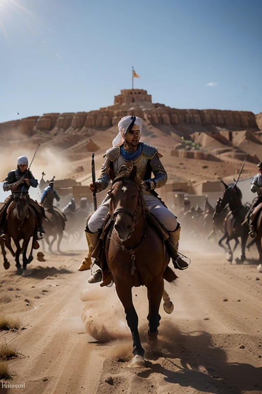 a photorealistic scene depicting 'after The Battle of Uhud at Arab Peninsula in 600 AD' with the utmost attention to detail and realism. Use the Niji 5 rendering engine in Unreal Engine, harnessing the power of Octane Render for lifelike visuals. Ensure the scene captures the historical accuracy and intensity of this battle. Pay meticulous attention to every aspect, including the landscape, soldiers' attire, weaponry, and facial expressions. Utilize high-resolution 4K or 8K resolution for impeccable clarity and detail. Employ HDR lighting for dynamic realism. This scene should transport viewers back in time, making them feel as if they're witnessing the battle unfold before their eyes, cinematic., conceptual art, dark fantasy