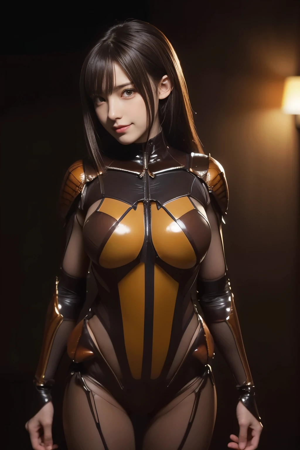(a 30 year old woman ultra detailed 3D complex), (realistic rendering of skin texture), (hyper-realistic), ((hyper detailed face)), ((realistic facial musculature)), (((female model face)), (Milana Vayntrub)), ((Mysterious human expression)), ((woman with mysterious look)), ((1 girl)), ((Sensual woman)), (hyper realistic human hair), (hair with natural movement), (((Hair strands)), ((photo-realistic hair)), (realistic dark hair), (hair with short asymmetrical cut),  (realistic photo), (luxurious cyberpunk), (human face), (realistic model), (perfect body), ((full body)), (realistic human body parts), ((thick legs)), ((huge breasts)), (sensual poses), red hair, freckles, ((cameltoe)), (ultra realistic chips), (8k cyborg structure), (8k textures), (ultra detailed), (studio light), (light ring), (beautiful light), (minimalist luxury setting), (best rendering), (masterpiece), (8k wallpaper), (masterpiece),  (gold latex clothing)) --auto --s2
