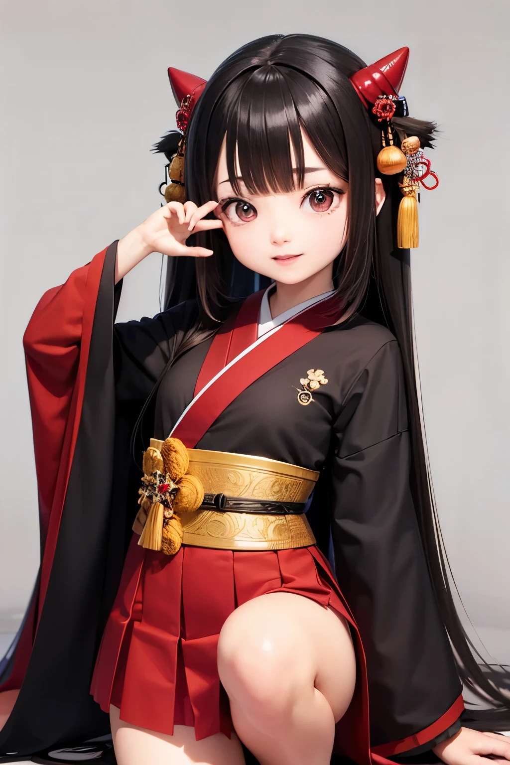 Oiran, There are also dolls with cat ears.., Anime Girls, eyes in the style of Nendoroid, Nendoroid eyes, style as Nendoroid, water color Nendoroid, Nendoroid, Nendoroid 3 d, Nendoroid, Oiran, She is very, Expressive Face, an anime Nendoroid of karl marx