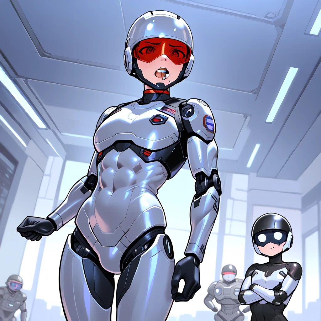 ( クラウド・ストライフ ),femboy, robocop, pretty face, beauty, toned muscles ...